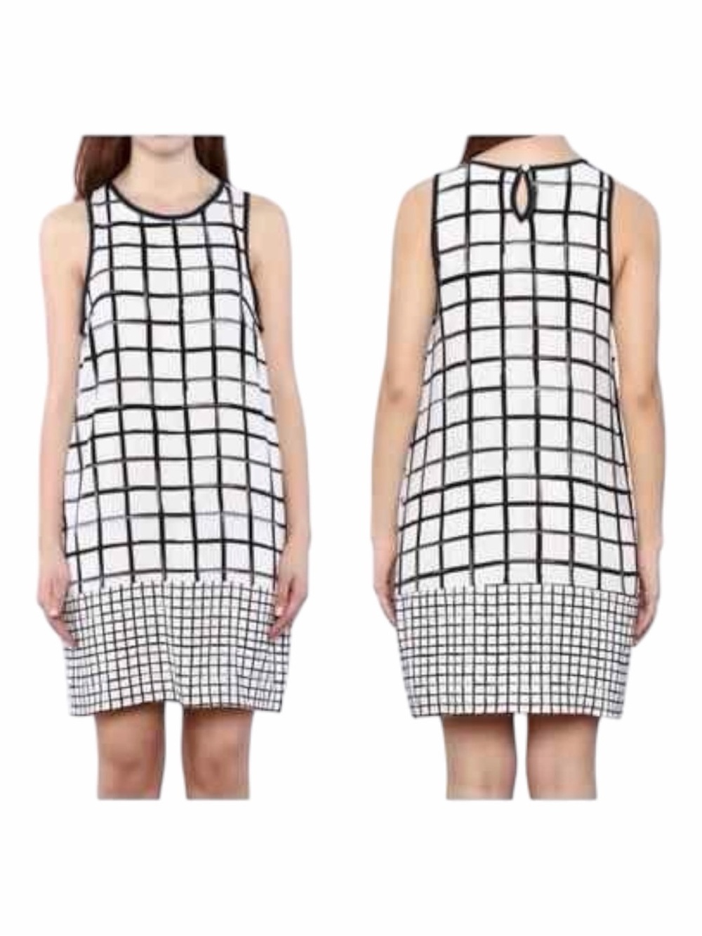 NWT! Mud Pie Rosie Windowpane Check Shift Dress. Size Large (12/14).